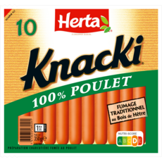HERTA Knacki 100 % Poulet 10 pièces 35g