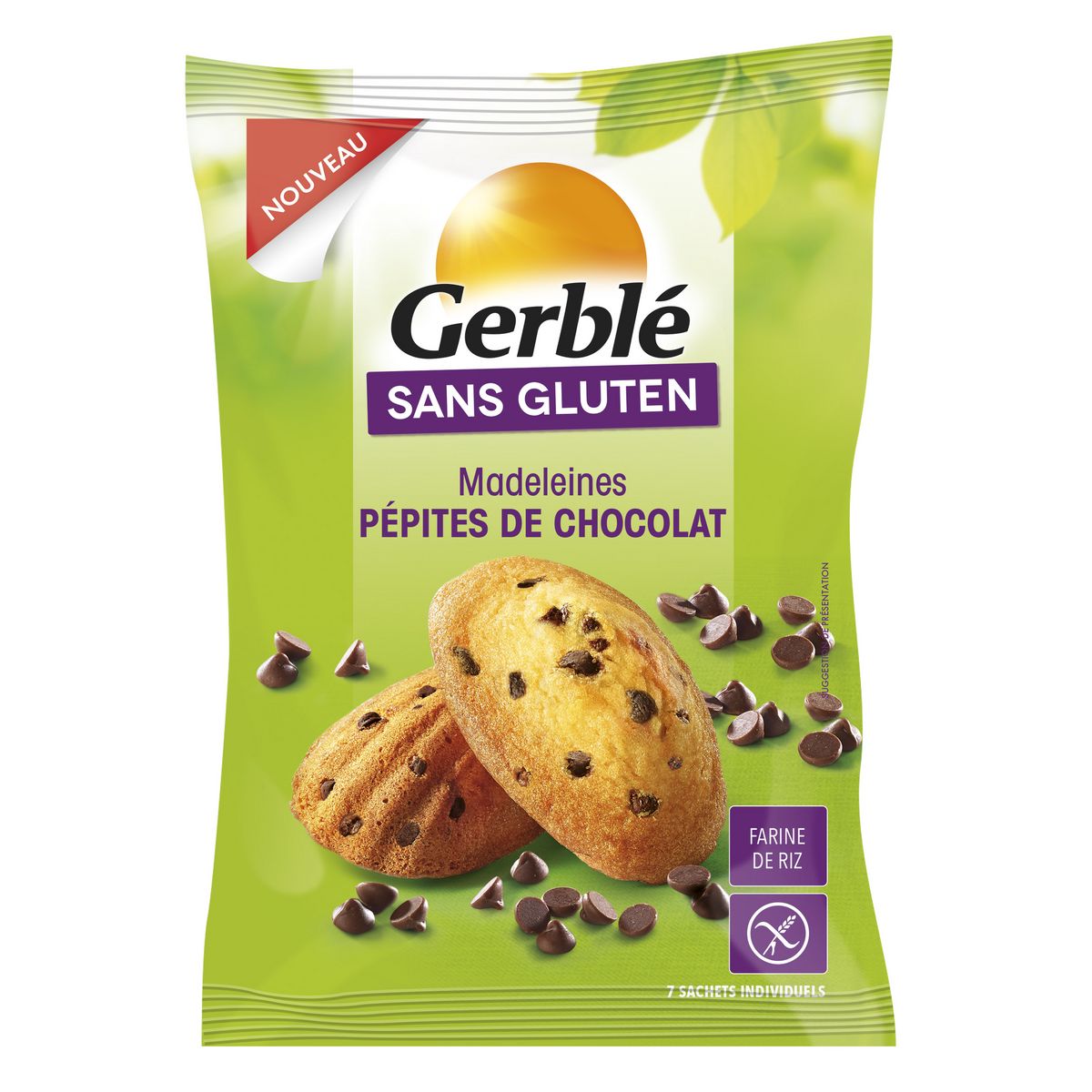 Gerble Madeleines Sans Gluten Aux Pepites De Chocolat Sachets Individuels 7 Sachets 210g Pas Cher A Prix Auchan