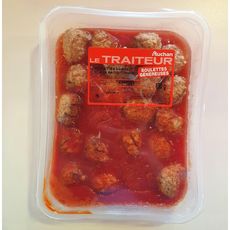AUCHAN LE TRAITEUR Boulettes de bœuf à la tomate 850g