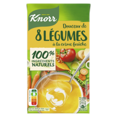 KNORR Soupe douceur de 8 légumes à la crème fraîche fabriqué en Alsace 4 personnes 1l
