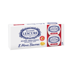 MAISON LESCURE Mini-beurre traditionnel demi-sel AOP 8x15g