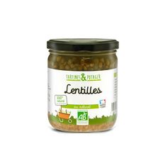 TARTINES & POTAGER Lentilles bio 100% naturel sans conservateur fabriqué en France, en bocal 395g