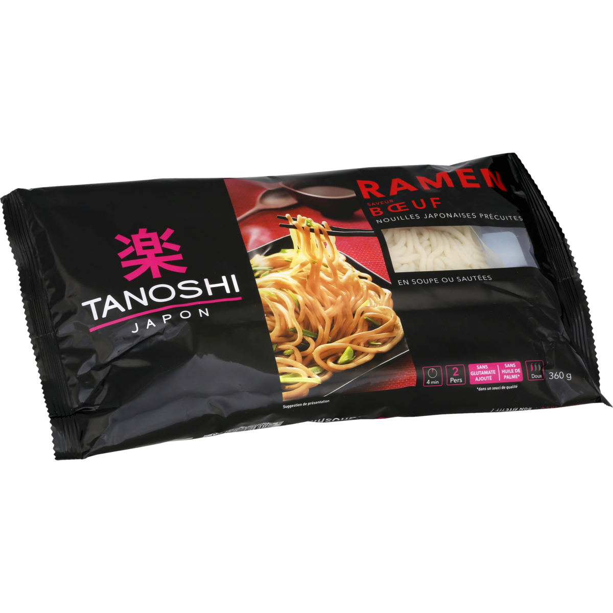 Tanoshi Ramen Nouilles Asiatiques Pr Cuites Saveur B Uf Sachet Personnes G Pas Cher Prix