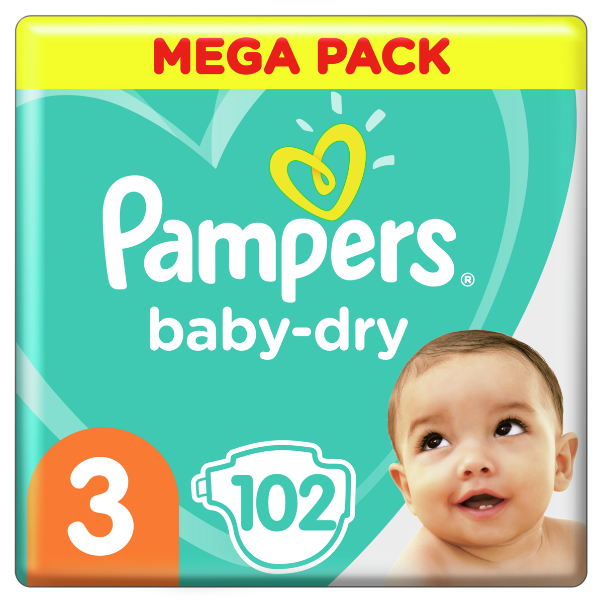 Pampers Baby Dry Couches Taille 3 6 A 10kg 102 Couches Pas Cher A Prix Auchan