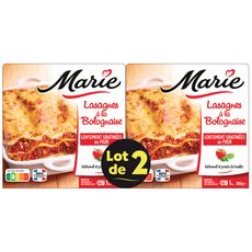 MARIE Lasagnes à la bolognaise 2 portions 2x300g