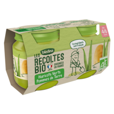 Bledina Petit Pot Haricot Verts Pommes De Terre Bio Des 4 Mois 2x130g Pas Cher A Prix Auchan