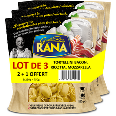 RANA Tortellini Bacon ricotta et mozzarella 2 +1 offert 750g