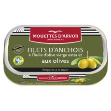 LES MOUETTES D'ARVOR Filet d'anchois à l'huile d'olive 69g