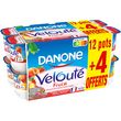 DANONE Velouté Fruix yaourt brassé sucré fraise framboise pêche et abricot 12+4 offerts 16x125g