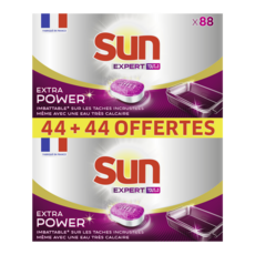 SUN Tablettes lave-vaisselle expert extra power 88 pastilles lot de 2x44