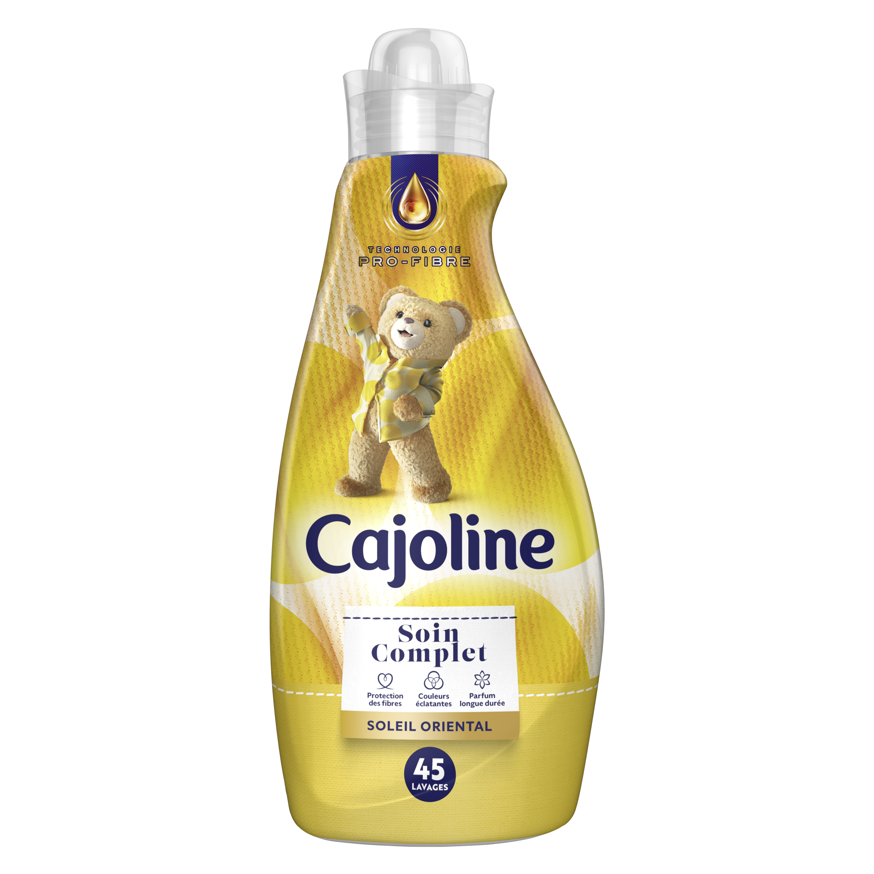 CAJOLINE Adoucissant soleil oriental 45 lavages 1,125l pas cher 