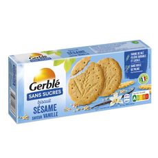 GERBLE Biscuit sésame saveur vanille sans sucres 132g