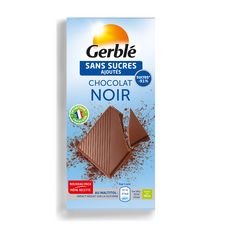 GERBLE Tablette de chocolat noir sans sucres ajoutés 80g