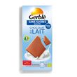 GERBLE Tablette de chocolat au lait sans sucres ajoutés 80g