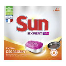 SUN Tablettes lave-vaisselle extra dégraissantes 44 lavages 44 tablettes