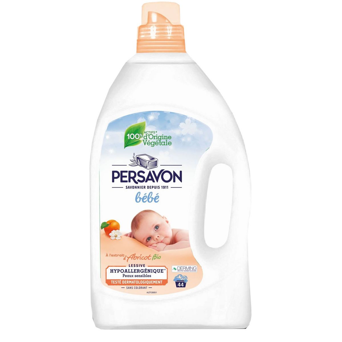 Persavon Lessive Liquide Special Bebe A L Extrait D Abricot Bio 44 Lavages 2 2l Pas Cher A Prix Auchan