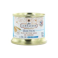 JEAN LARNAUDIE Bloc de foie gras de canard au sel de Guérande  4-5 parts 150g