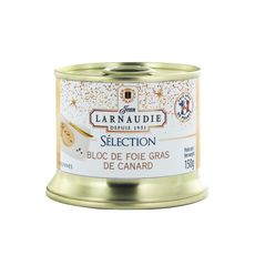 JEAN LARNAUDIE Bloc de foie gras de canard  4-5 parts 150g