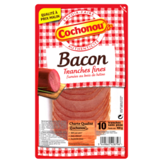 COCHONOU Bacon fumé tranché 10 tranches 100g