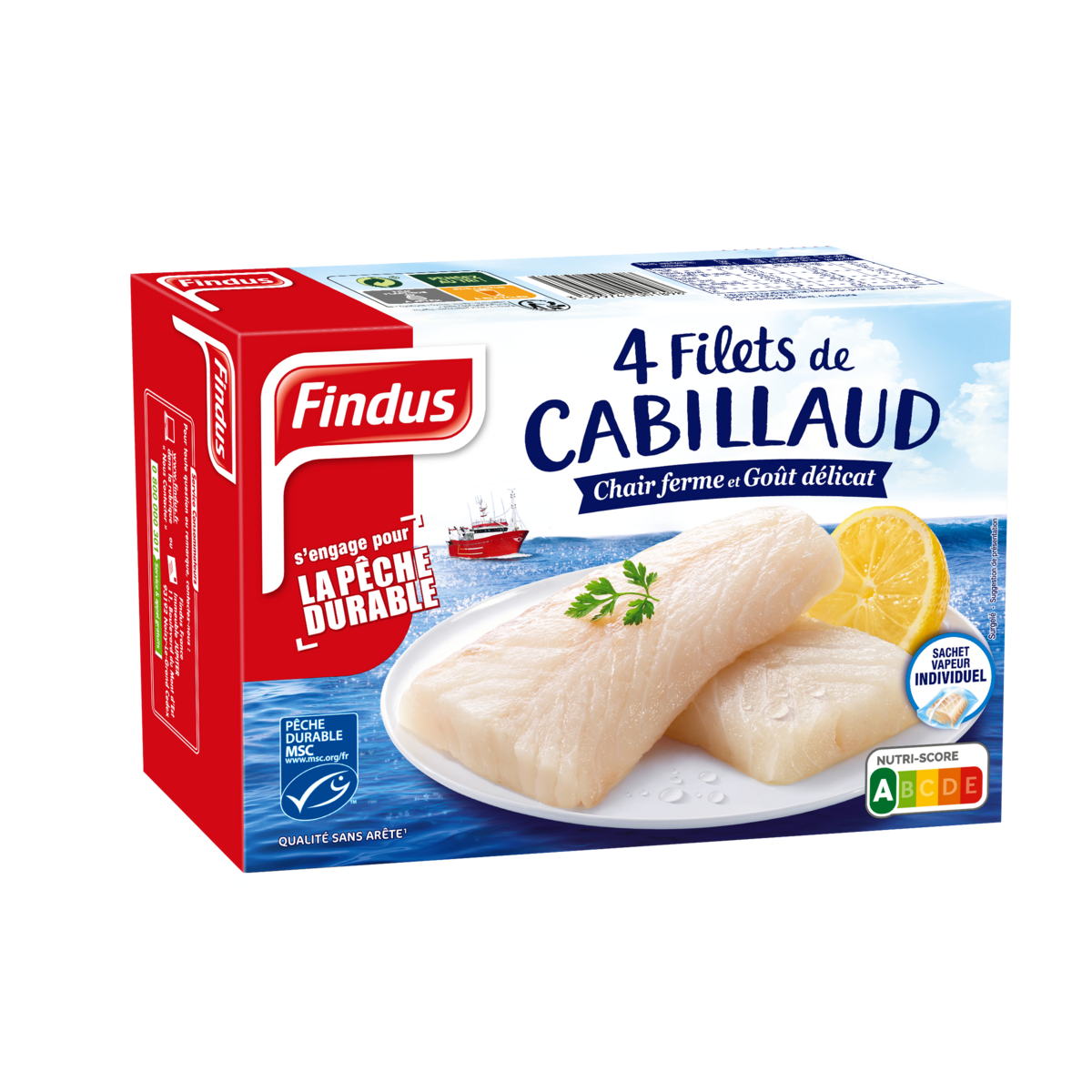 Findus Filet De Cabillaud Sans Arete Msc 4 Pieces 400g Pas Cher A Prix Auchan