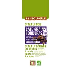ETHIQUABLE Café en grain bio Honduras 1kg