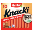 HERTA Knacki original 100% pur porc sans nitrite 10 pièces 350g