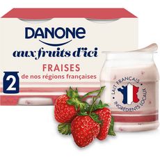 DANONE Aux Fruits d'Ici Yaourt aux fruits rouges 2x145g