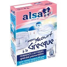 ALSA Préparation pour yaourt à la grecque jusqu'à 32 pots 4x2g