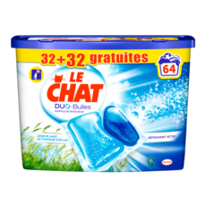 LE CHAT Duo-billes Lessive en capsules souffle de fraicheur 32 + 32 capsules offertes 1.472kg