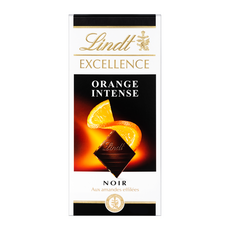 LINDT Excellence tablette de chocolat noir dégustation et orange intense 1 pièce 100g