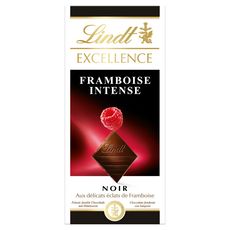 LINDT Excellence tablette de chocolat noir dégustation et framboise intense 1 pièce 100g