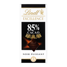 LINDT Excellence tablette de chocolat noir dégustation puissant 85% 1 pièce 100g