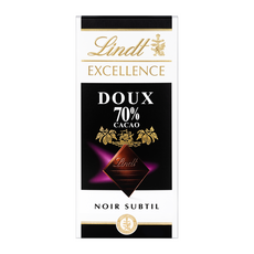 LINDT Excellence tablette de chocolat noir dégustation subtil 70% 100g