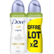 DOVE 0% Déodorant spray compressé original 2x100ml