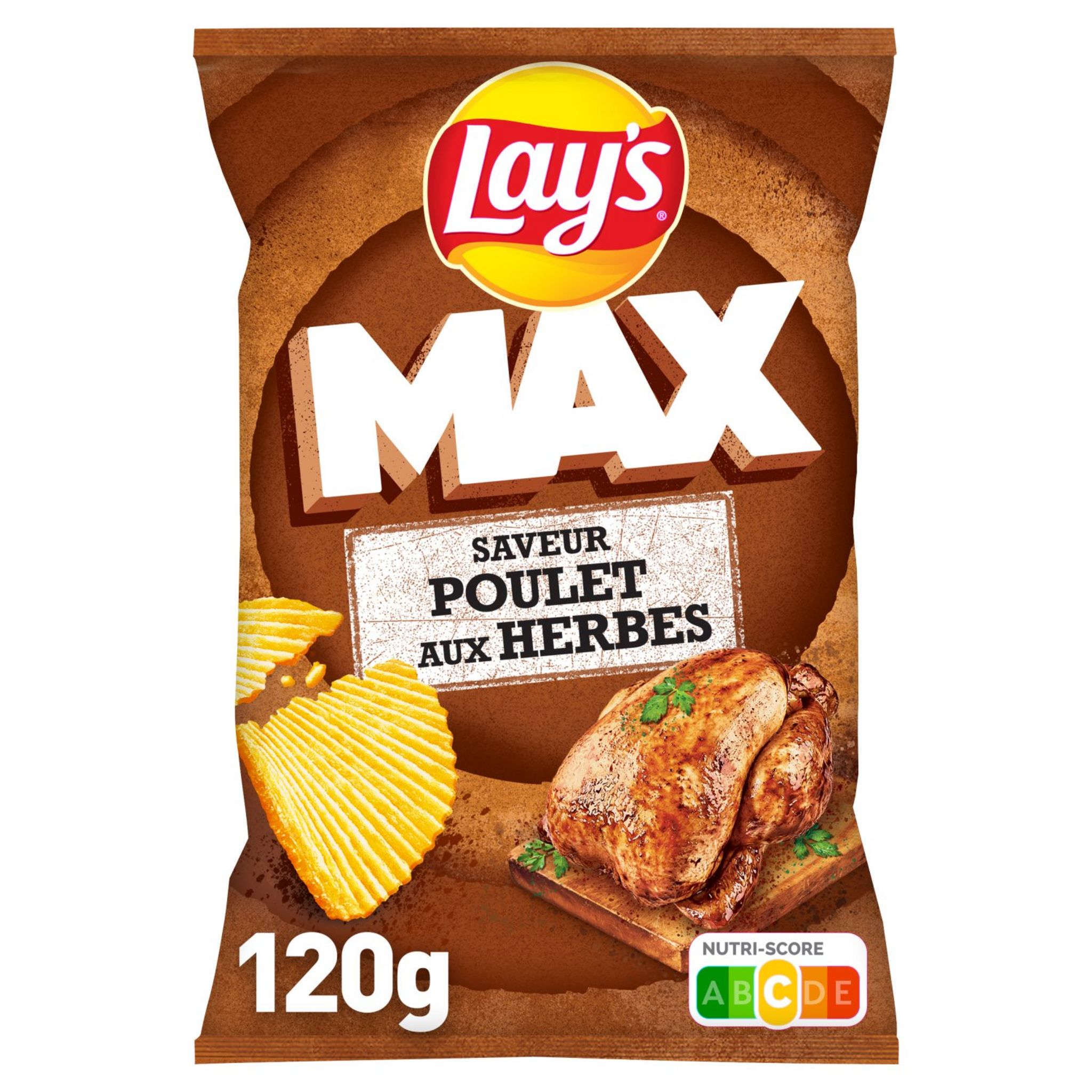 BRETS Chips ondulées saveur poulet braisé 125g pas cher 