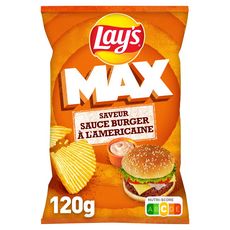 LAY'S Max Chips saveur sauce burger à l'américaine sans conservateur 120g