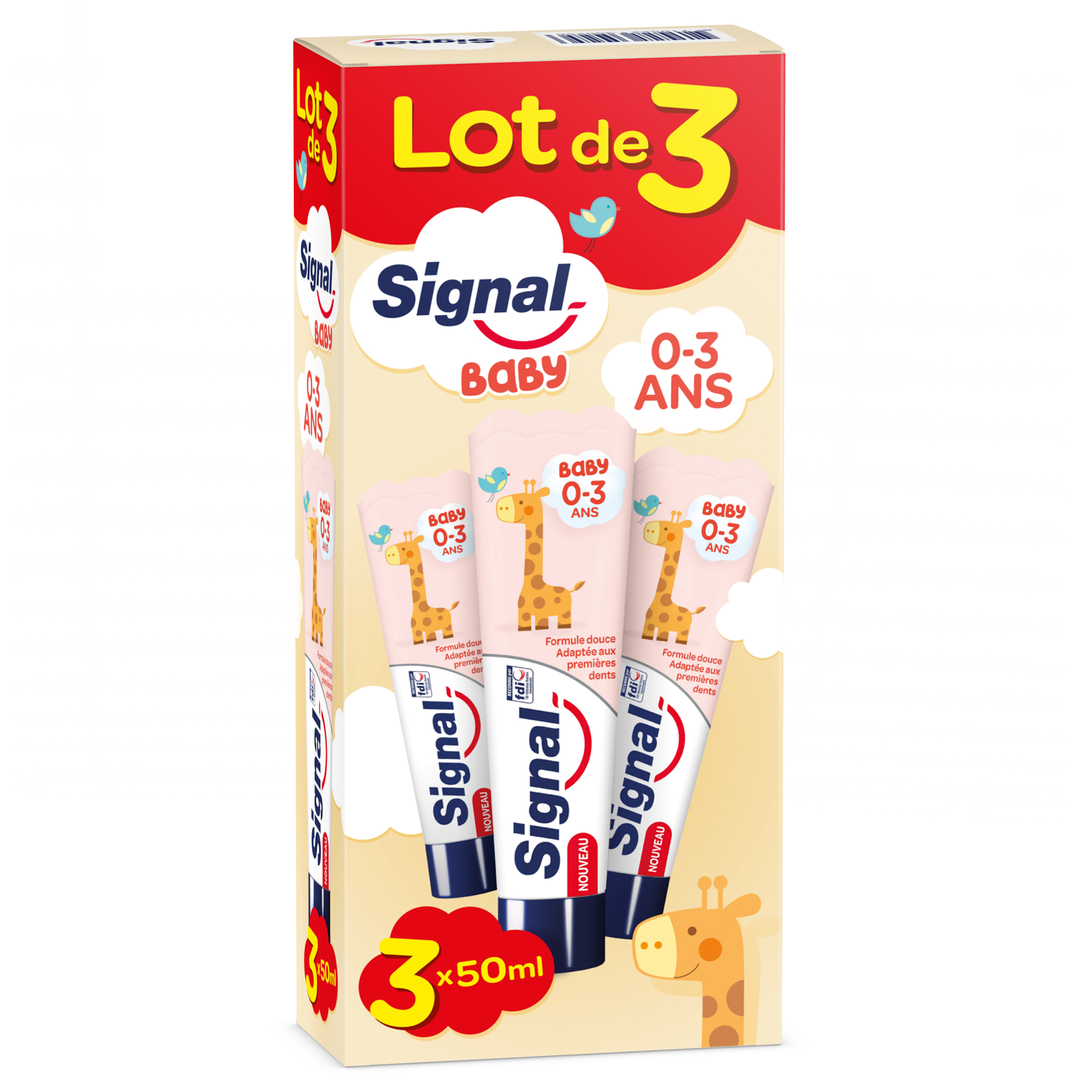 Signal Dentifrice Premieres Dents De Bebe 0 3 Ans 3x50ml Pas Cher A Prix Auchan