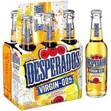 DESPERADOS Bière blonde agrumes citron Virgin sans alcool 0,0% bouteilles 6x33cl