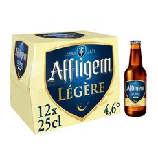 AFFLIGEM Bière blonde légère belge d'abbaye 4.6% bouteille  12x25cl