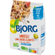 BJORG Muesli de céréales bio sans sucres ajoutés 375g