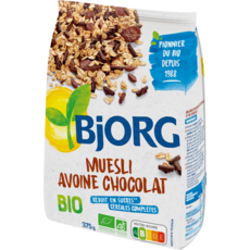 BJORG Muesli de céréales bio avoine chocolat 375g