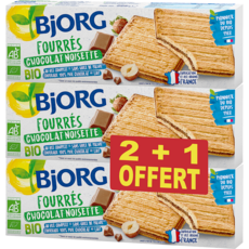 Bjorg Biscuit Bio Fourre A La Myrtille 3 Paquets 2 X 525g 1 Offert Pas Cher A Prix Auchan