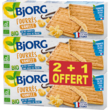 BJORG Biscuits bio fourrés à la vanille au blé complet sans huile de palme 2+1 offert 3x225g
