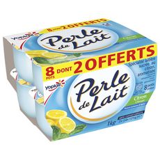 PERLE DE LAIT Yaourt aromatisé au citron 8x125g dont 2 offerts