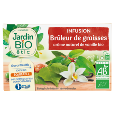 JARDIN BIO ETIC Infusion brûleur de graisses arôme naturel de vanille bio 20 sachets 30g