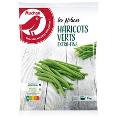 AUCHAN Haricots verts extra-fins 5 portions 1kg