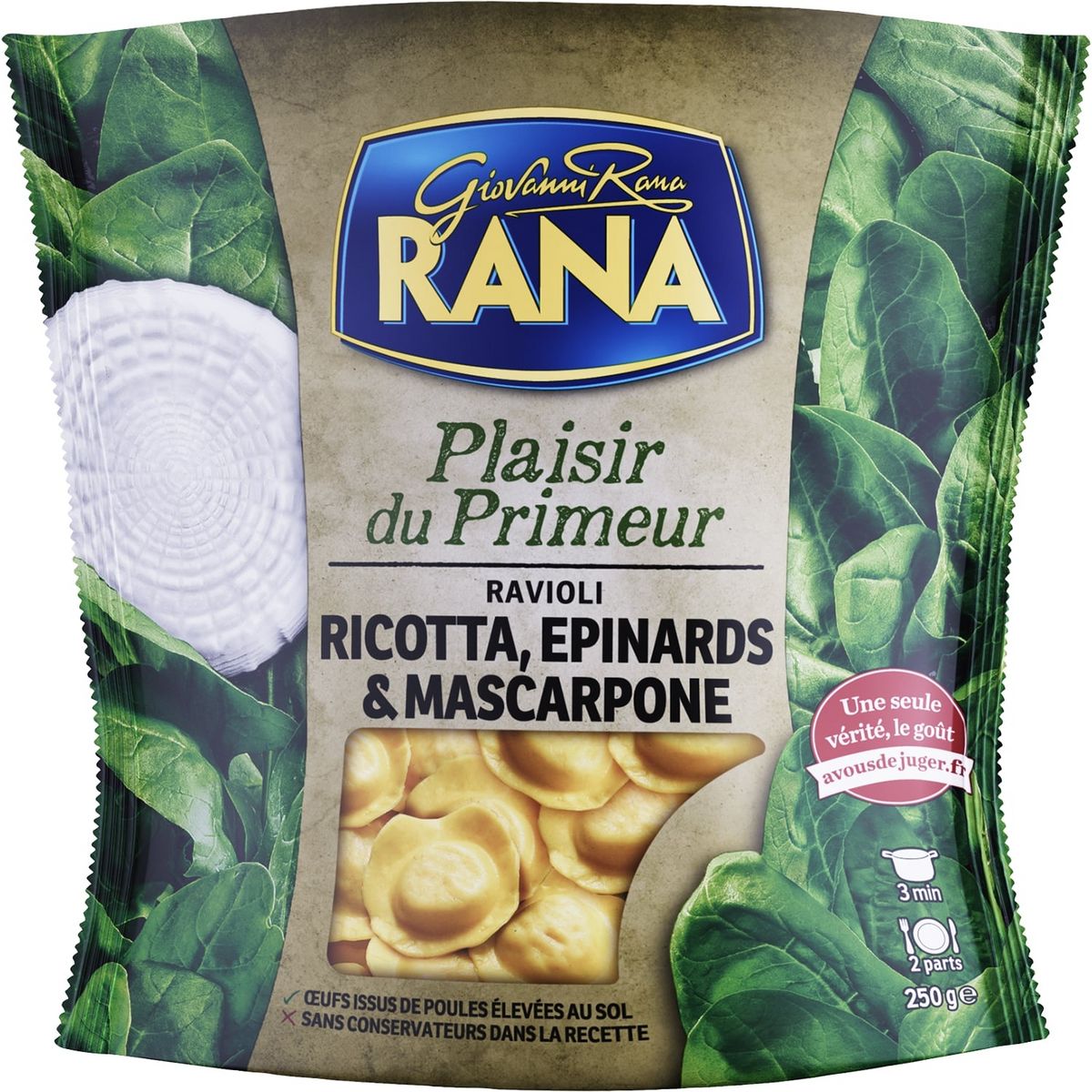RANA Ravioli ricotta et épinards 2 portions 250g