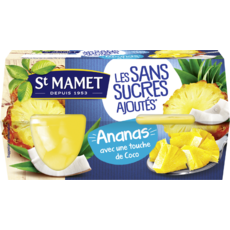 ST MAMET Ananas coco au sirop sans sucres ajoutés 452g