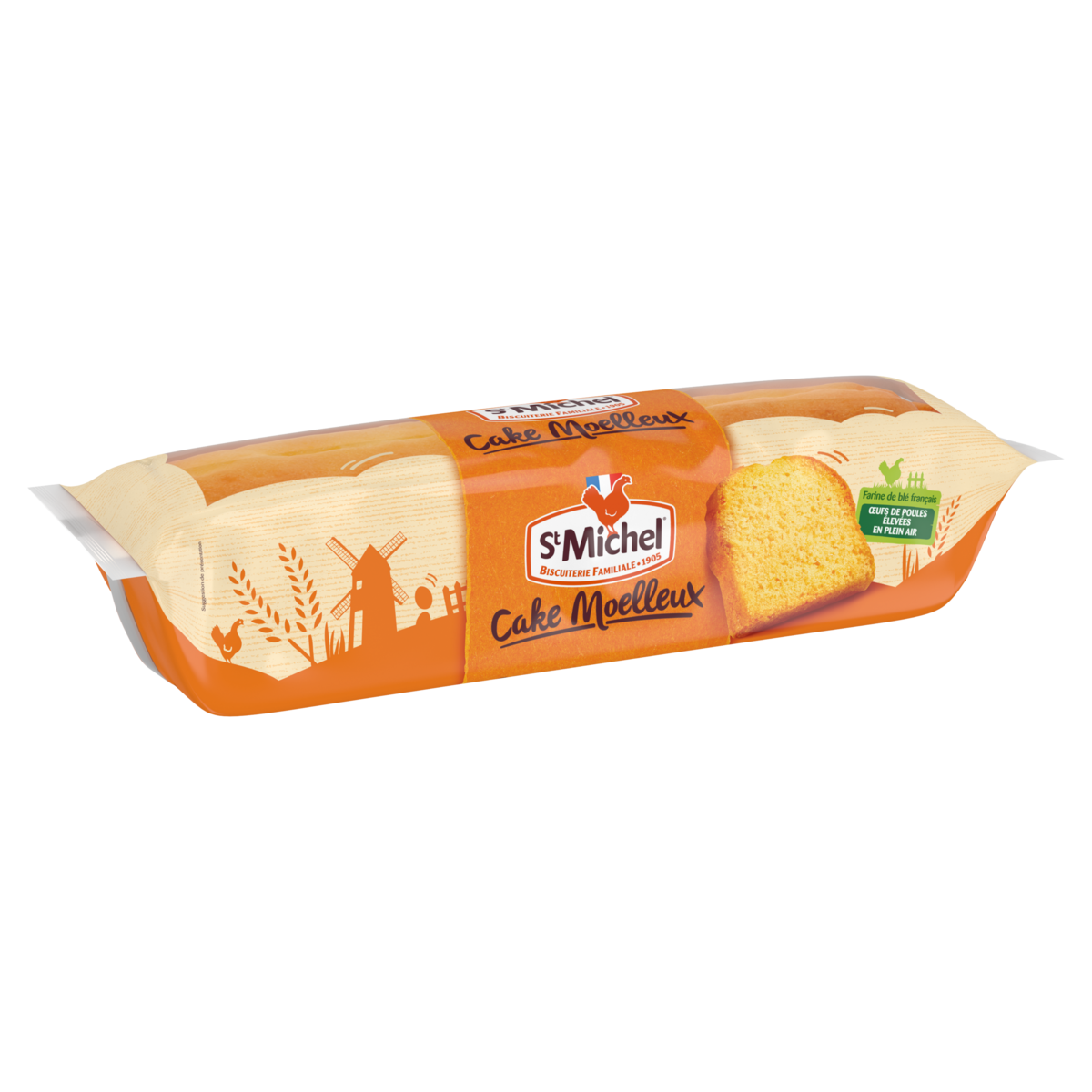 St Michel Gateau Moelleux Au Lait Frais Fabrique En France Sans Colorant 500g Pas Cher A Prix Auchan