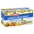 ANDROS Gourdes panaché de fruits sans sucres ajoutés Recyclables 20 gourdes 1,8kg